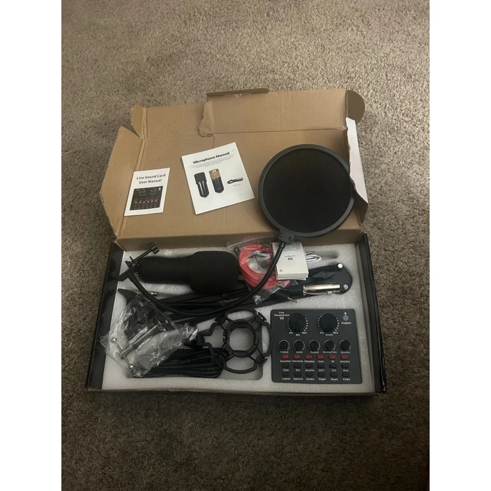 Unbranded Black Professional Condenser Microphone Kit One Size